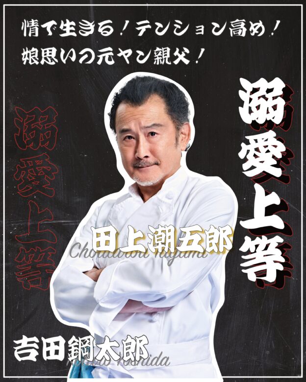 吉田鋼太郎:田上潮五郎(たがみ ちょうごろう)役